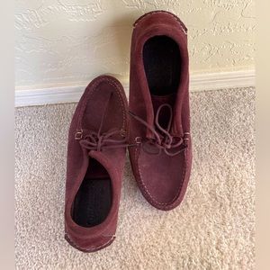 Maroon Quoddy Suede Boat shoes